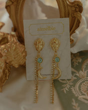 Load image into Gallery viewer, Aphrodite Series - Under the Moonlight Earrings (Aqua ver.)