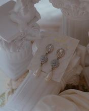 Load image into Gallery viewer, Aphrodite Series - The Rose Garden Earrings (Light Blue ver.)