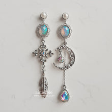 Load image into Gallery viewer, Luna Lullaby Earrings - Silver (Oh My Girl YooA, Dreamcatcher Jiu Earrings)