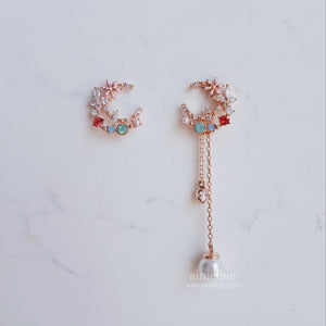 Blooming Moon Earrings - Rose Gold