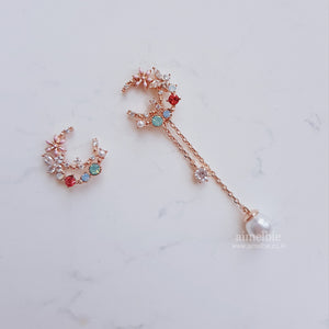 Blooming Moon Earrings - Rose Gold