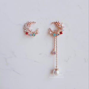 Blooming Moon Earrings - Rose Gold