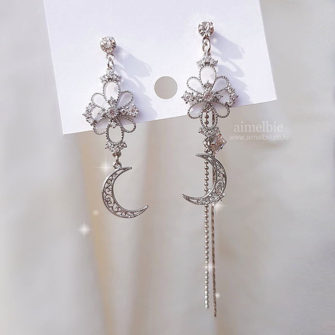 Art Nouveau Moon Earrings (Billlie Tsuki, Park Eunbin, Apink Eunji Earrings)