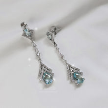 Load image into Gallery viewer, Teardrops of Mermaid Earrings - Aqua Blue
