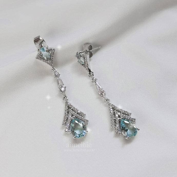 Teardrops of Mermaid Earrings - Aqua Blue