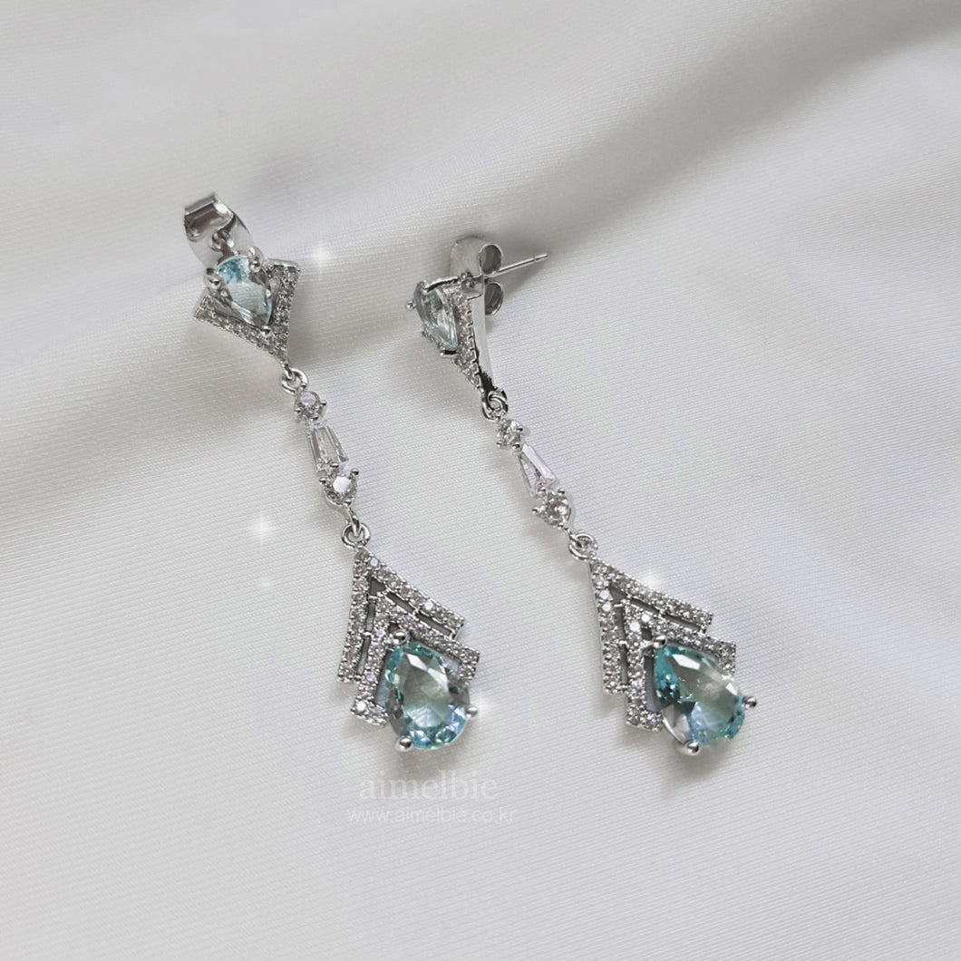 Teardrops of Mermaid Earrings - Aqua Blue