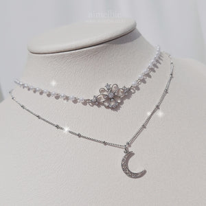 Art Nouveau Moon - necklace ('Nevertheless' Hyeji Yang, Kep1er Hikaru Necklace)
