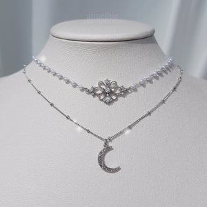 Art Nouveau Moon - necklace ('Nevertheless' Hyeji Yang, Kep1er Hikaru Necklace)