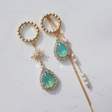 Load image into Gallery viewer, [Kim Sejeong Earrings] Meteor Shower Earrings - Mint