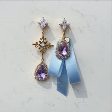 Load image into Gallery viewer, Violet Fantasy Wizard Earrings (Weeekly Monday Earrings)