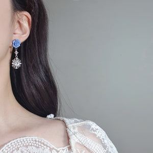 Blue Rose Spell Earrings (H1-Key Hwiseo Earrings)