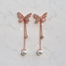 Load image into Gallery viewer, Dainty Pink Butterfly Earrings