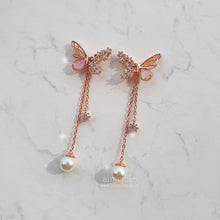 Load image into Gallery viewer, Dainty Pink Butterfly Earrings