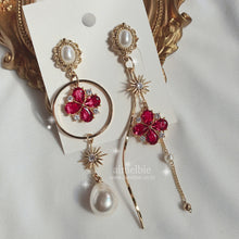 Load image into Gallery viewer, Ruby Antique Princess Earrings