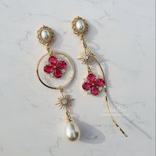 Load image into Gallery viewer, Ruby Antique Princess Earrings