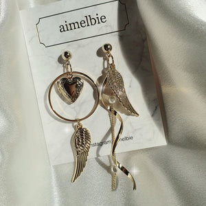 Love Gold Angel Earrings