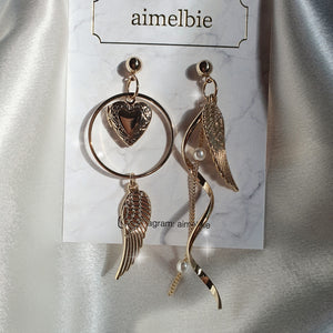 Love Gold Angel Earrings