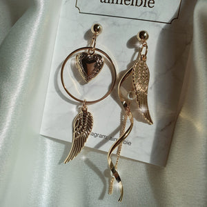 Love Gold Angel Earrings