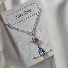 Load image into Gallery viewer, [Red Velvet Joy, Lovelyz Kei Necklace] Starry Teardrops Necklace - Light Blue