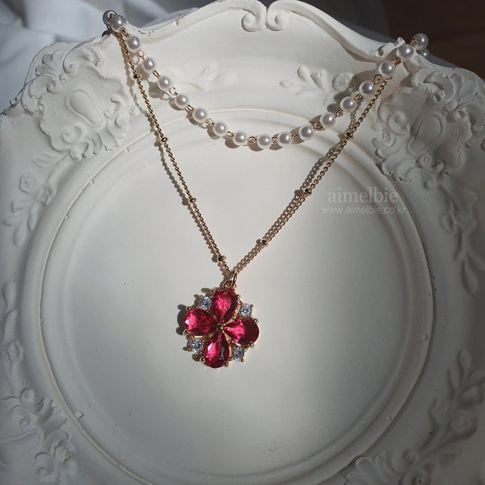 Ruby Antique Princess Layered Necklace