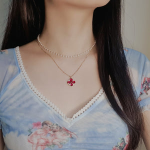 Ruby Antique Princess Layered Necklace