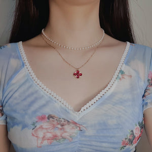 Ruby Antique Princess Layered Necklace