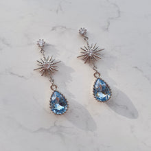 Load image into Gallery viewer, Starry Teardrops Earrings - Blue