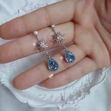 Load image into Gallery viewer, Starry Teardrops Earrings - Blue