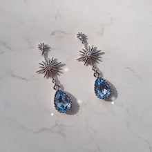 Load image into Gallery viewer, Starry Teardrops Earrings - Blue