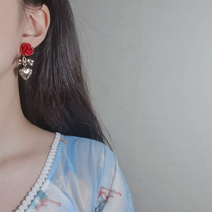 Darling Rose Earrings (G-idle Miyeon, Woo!ah! Nana, STAYC J Earrings)