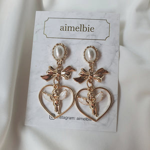Baby Angel Earrings - Gold ver.