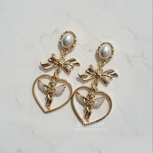Baby Angel Earrings - Gold ver.