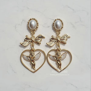 Baby Angel Earrings - Gold ver.