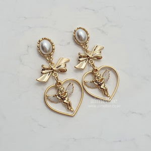 Baby Angel Earrings - Gold ver.