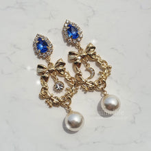 Load image into Gallery viewer, Royal Blue Garden Earrings