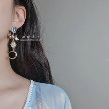 Load image into Gallery viewer, Pony and the Moon Earrings - Light Blue