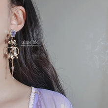 Load image into Gallery viewer, Pony and the Moon Earrings - Violet