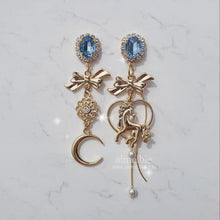 Load image into Gallery viewer, Pony and the Moon Earrings - Light Blue
