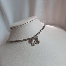 Load image into Gallery viewer, Silver Butterfly Chain Choker Necklace (Dreamcatcher Yoohyeon, HATFELT Yeeun necklace)