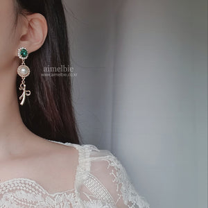 Emerald Preppy Royal Earrings