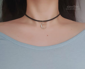 Crescent Moon Choker - Gold ver. [Penthouse 3 Hanjihyun(Joo Suk kyung) Choker]