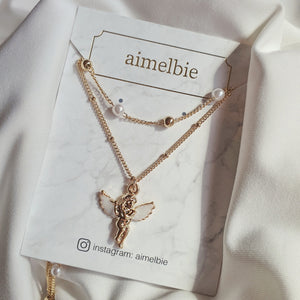 Baby Angel Layered Necklace - Gold ver. (STAYC Isa Necklace)