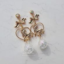 Load image into Gallery viewer, Crystal Bubble Pony Earrings
