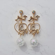 Load image into Gallery viewer, Crystal Bubble Pony Earrings