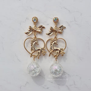 Crystal Bubble Pony Earrings