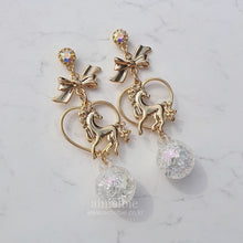 Load image into Gallery viewer, Crystal Bubble Pony Earrings
