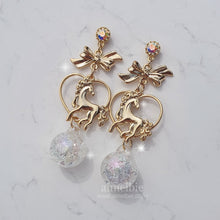Load image into Gallery viewer, Crystal Bubble Pony Earrings