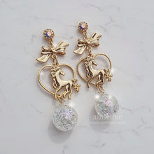 Load image into Gallery viewer, Crystal Bubble Pony Earrings