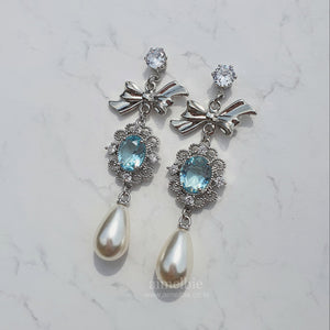 [IVE Wonyoung, Rei Earrings] Aqua Jewel Princess Earrings - Fancy