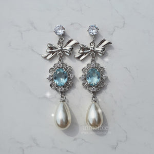 [IVE Wonyoung, Rei Earrings] Aqua Jewel Princess Earrings - Fancy